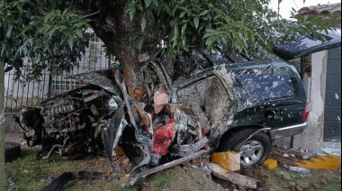 Tres delincuentes fallecieron tras robar una camioneta y chocar contra un árbol