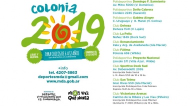 Comenzó la inscripción a la Colonia 2019