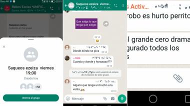 Así planeaban los saqueos por WhatsApp: "¿Dónde se pica?"