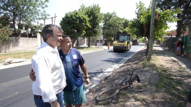 Cascallares recorrió la obra de la calle Diómede