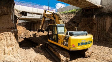 Avanza la obra: Abrieron el túnel de Ruta 4 por debajo de la rotonda Los Pinos