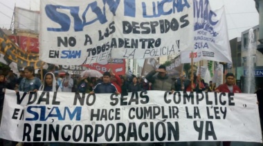 Los trabajadores de SIAM exigieron la reincorporación de los despedidos