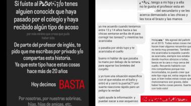 Acusan de acoso sexual a un docente de Turdera y piden que las víctimas "se animen a denunciar"