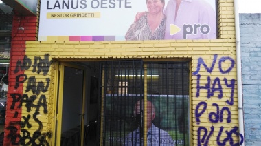 El oficialismo de Lanús denuncia pintadas en un local del PRO y apunta contra "quienes no quieren debatir"