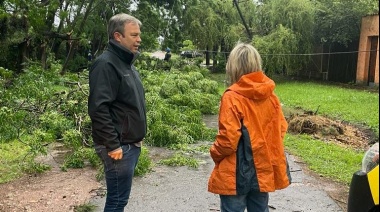 Cascallares monitoreó el temporal junto a los equipos del Municipio