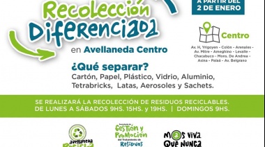 Está en marcha el programa de recolección diferenciada en Avellaneda Centro