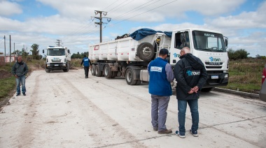 Cascallares recorrió la obra de la avenida Tomás Espora