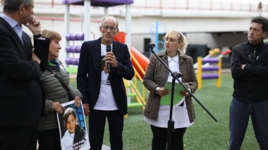 Inauguraron el patio de juegos “Carla Calabria” en Piñeyro
