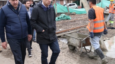 Grindetti y Gigante recorrieron obras en Villa Porá