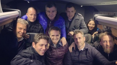 Intendentes y candidatos acompañaron a Kicillof en su recorrida por la provincia