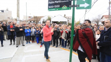 Bautizan una calle con el nombre "Padre Mario Quadraccia"