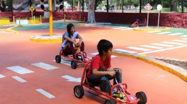 Grindetti inauguró una nueva pista de educación vial infantil