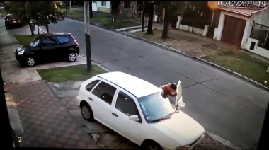 Detuvieron a un “roba coches” filmado en pleno robo