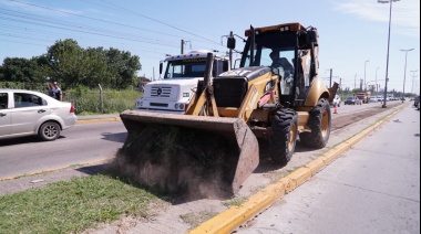 Avanzan los trabajos de mantenimiento y embellecimiento en las Rutas 205 y 58