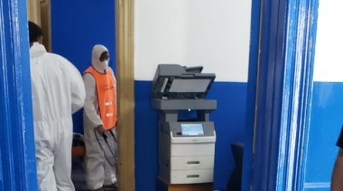 Desinfectaron dependencias policiales de Lomas de Zamora para prevenir el Coronavirus