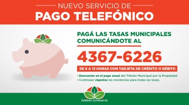 Nuevo servicio telefónico para el pago de tasas municipales