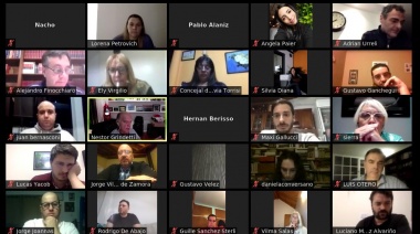 Con la mirada puesta en la lucha contra el coronavirus, Grindetti encabezó un encuentro virtual con los dirigentes de la Tercera Sección