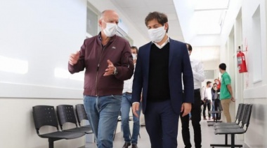Grindetti recibió al Gobernador y recorrieron un nuevo centro médico en Valentín Alsina