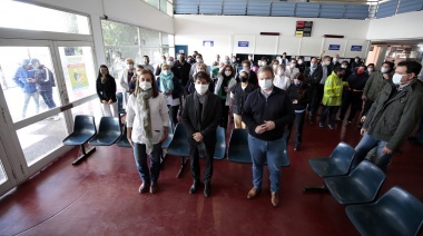 Kicillof recorrió las obras del hospital Oñativia junto a Cascallares