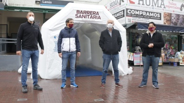 El Municipio de Lanús inauguró una túnel sanitizante en la Estación de Lanús