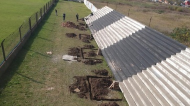 Luego de ocho años, Claypole retomó la construcción de la tribuna