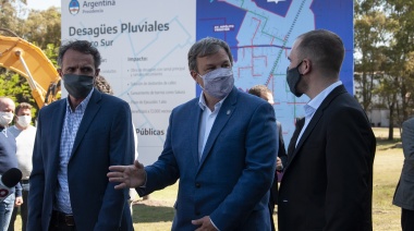 Junto a Cascallares, Katopodis y Guzmán anunciaron una obra para evitar inundaciones en el Parque Industrial