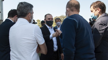 Junto a Cascallares, Katopodis y Guzmán anunciaron una obra para evitar inundaciones en el Parque Industrial