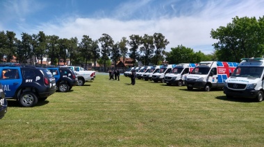 Junto a Martín Insaurralde, Alberto Fernández y Axel Kicillof entregaron 200 patrulleros en Lomas