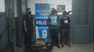 Detienen a "roba cables" a caballo, pero los liberan por ser menores
