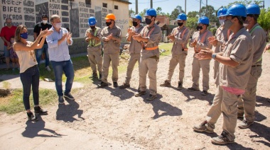 Cascallares y Galmarini inauguraron una red de agua potable en Burzaco