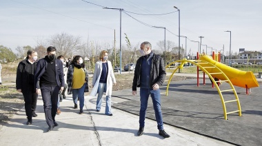 Cascallares, Bianco y Simone supervisaron obras hidráulicas y de urbanización en Don Orione