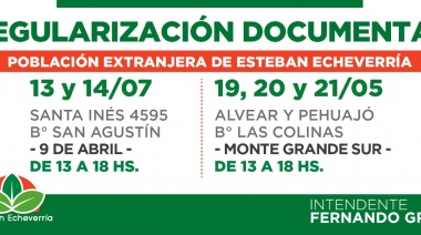 La Comuna realizará operativos de regularización documental de extranjeros