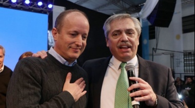 Insaurralde recibe al presidente Alberto Fernández en Temperley