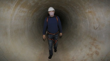 Gray supervisó los avances de una obra hídrica en Monte Grande