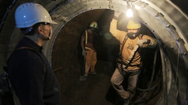 Gray supervisó los avances de una obra hídrica en Monte Grande