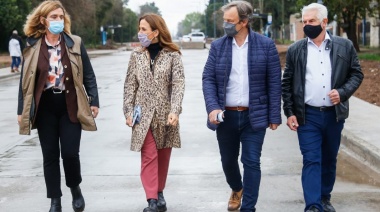 Tolosa Paz y Cascallares recorrieron la obra en la avenida República Argentina: “Es un ejemplo claro de lo que queremos para la provincia”