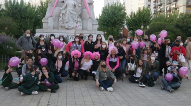Litza participó de una jornada de concientización por la lucha contra el cáncer de mama
