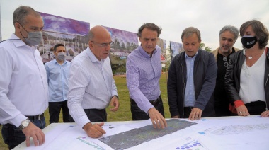 Cascallares y Katopodis recorrieron las obras del Parque Municipal Don Orione