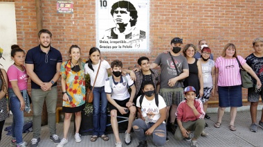 En el cumpleaños de Diego, descubrieron un mural en su homenaje