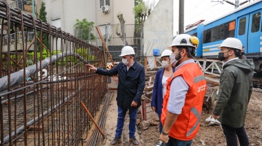 Guerrera y Lesci supervisaron la construcción del paso bajo nivel Rincón-Vieytes
