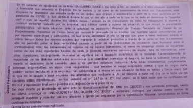 El gobierno interviene en el conflicto de Garbarino ante el intento de despidos masivos
