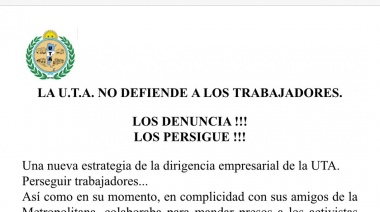 Denuncian persecución a trabajadores en la UTA
