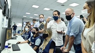 Insaurralde recorrió el Centro de Operaciones Lomas con funcionarios de Seguridad
