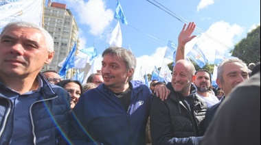 Máximo, Kicillof, De Pedro e Insaurralde, juntos en la marcha por la Memoria, Verdad y Justicia