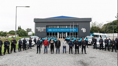 Cascallares y Fabiani presentaron a 60 nuevos policías que reforzarán la seguridad en Brown