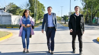 Katopodis y Mantegazza inauguraron la pavimentación de la avenida 9 de Julio