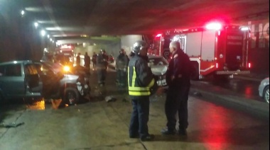 Cuatro heridos por un accidente de tránsito en el paso bajo nivel de Temperley