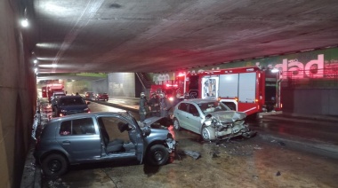 Cuatro heridos por un accidente de tránsito en el paso bajo nivel de Temperley