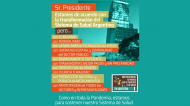 Gremios médicos se movilizaron contra la reforma sanitaria que plantea el gobierno