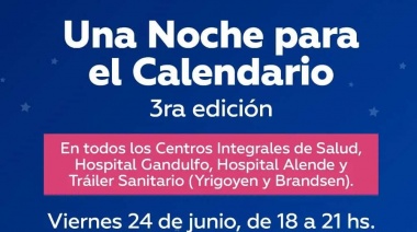 Se realizará la tercera edición de la campaña de vacunación “Una noche para el calendario”
